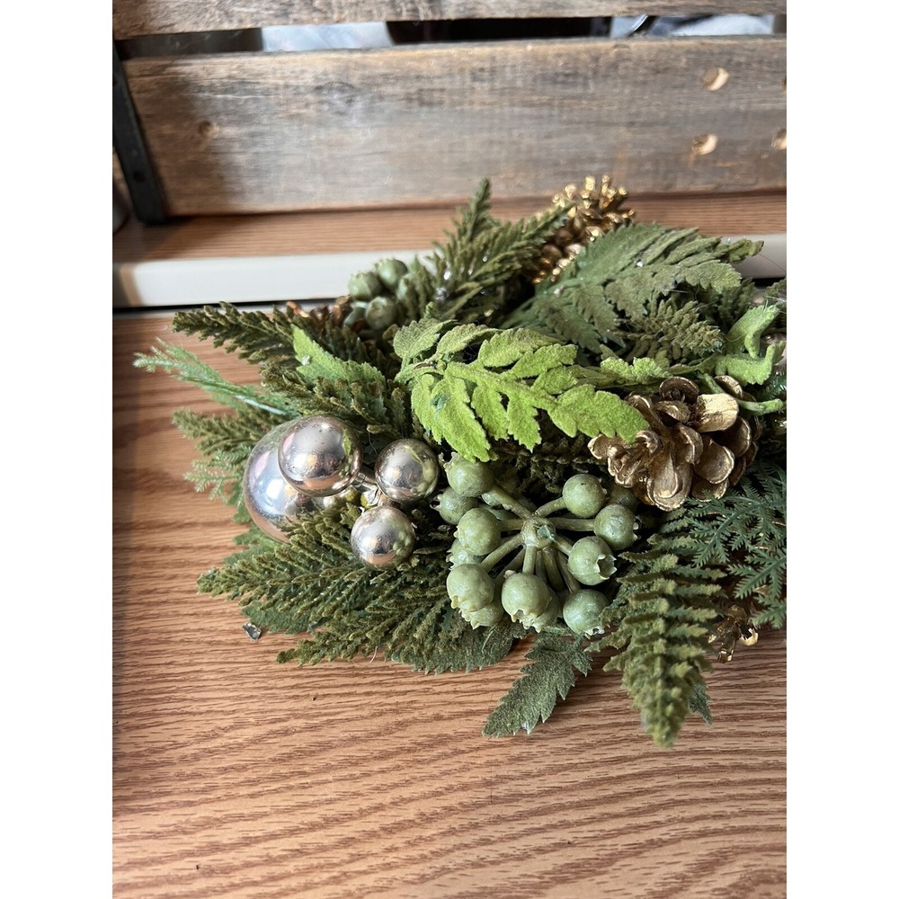 Vtg Plastic Fruit Pillar Glass bulb Candle Wreaths Rings Christmas Decor MCM - Picture 4 of 7